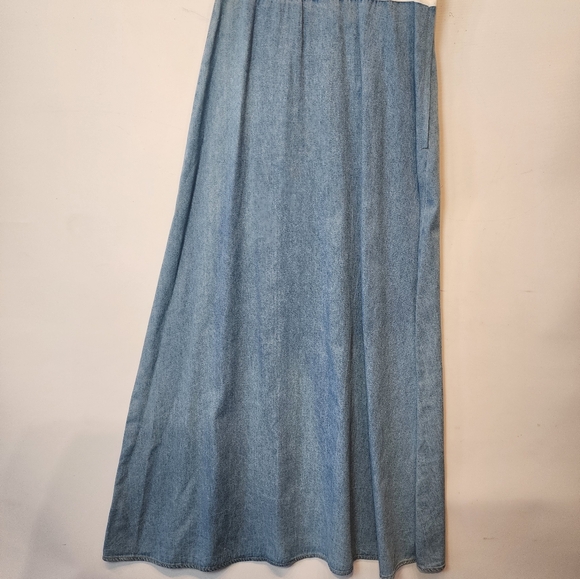 New Vintage 90s Denim T-Shirt Style Western Dress Lightweight Dress Size 8 - Picture 4 of 9